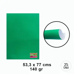 Cartulina Verde Oscuro 53x77cm Arte Top