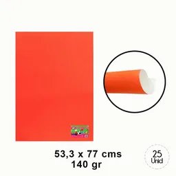 Cartulina Rojo 53x77cm Arte Top