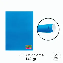 Cartulina Celeste 53x77cm Arte Top