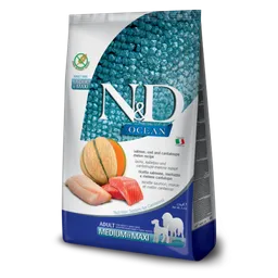 N&d - Ocean Perros Adultos Medium Y Maxi Salmon Y Melon 2.5kg
