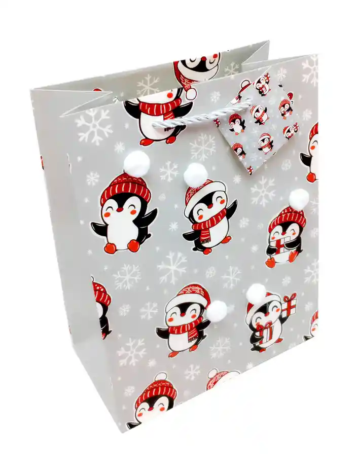 Bolsa De Regalo Navidad Con Pompom Grande
