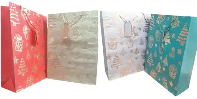 Bolsa De Regalo Para Navidad 26x32x10 Cm