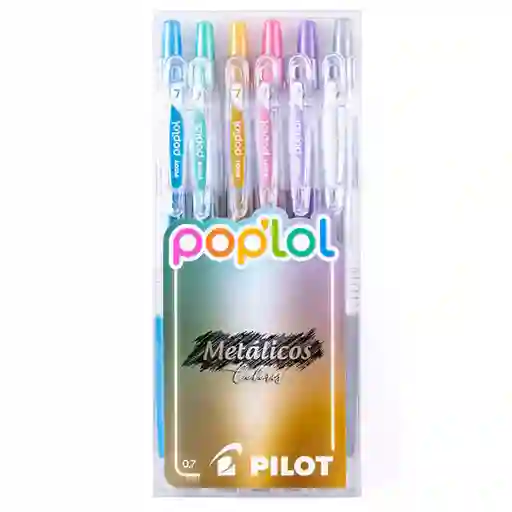 Lapices De Gel Pilot Poplol 0.7mm Metalizados