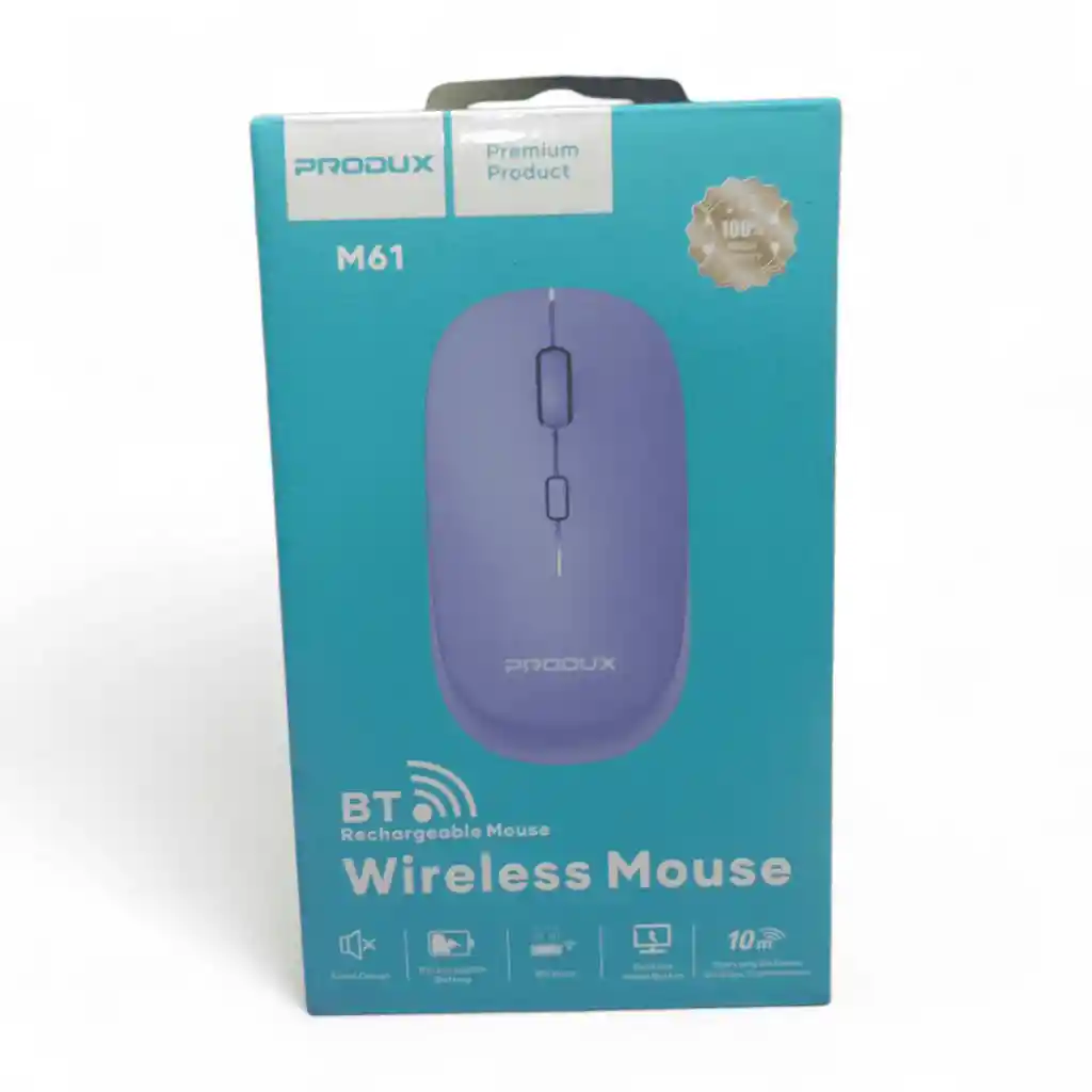 Mouse Wireless Produx M61 – Bluetooth Recargable (lila)