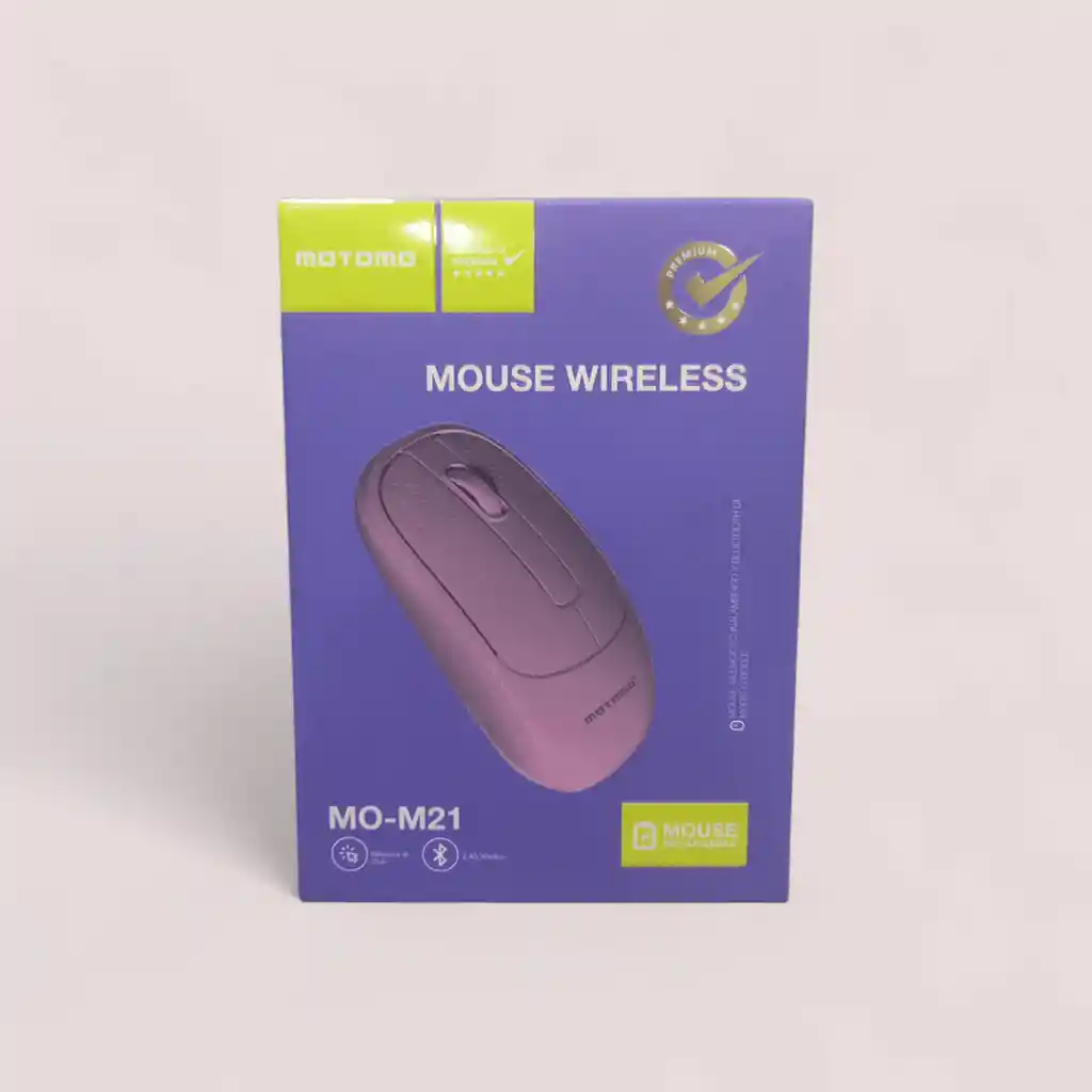 Mouse Wireless Motomo Mo-m21 – Recargable (morado)