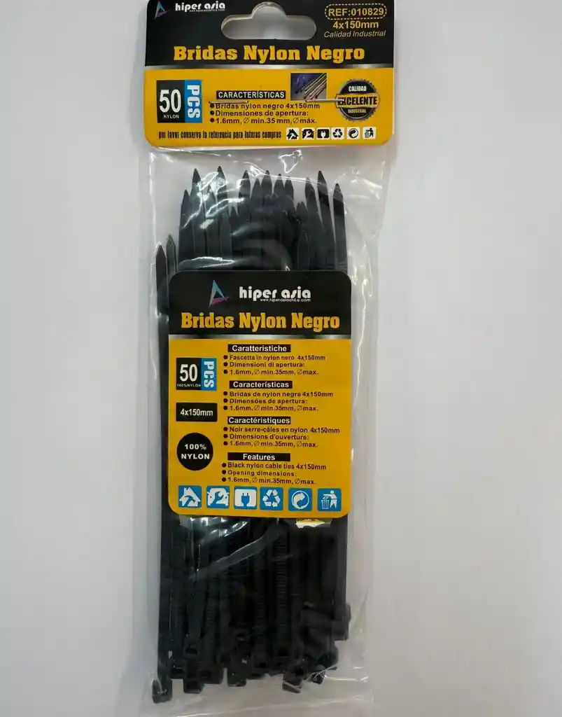 Amara Nylon Negro Seguridad 50unid(n)