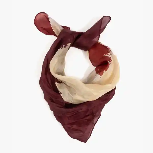 Bandana Seda Tie Dye Burdeo