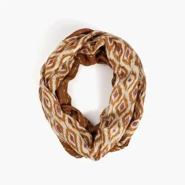 Pañuelo Infinito Rombos Café