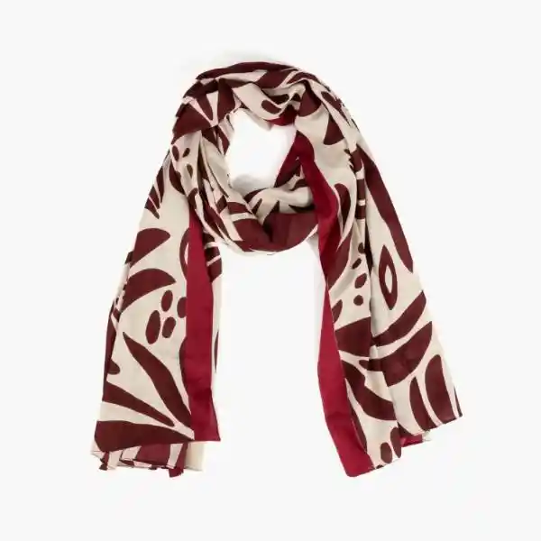 Estola Hojas Burdeo