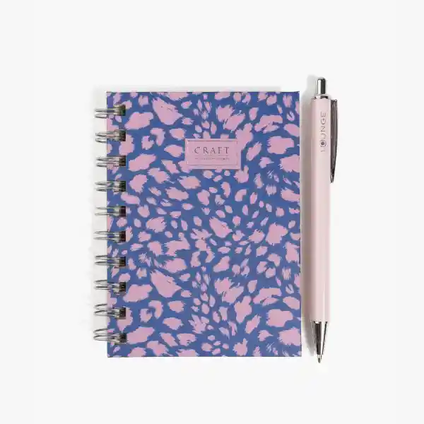 Set Cuaderno Y Lápiz Craft Rosado