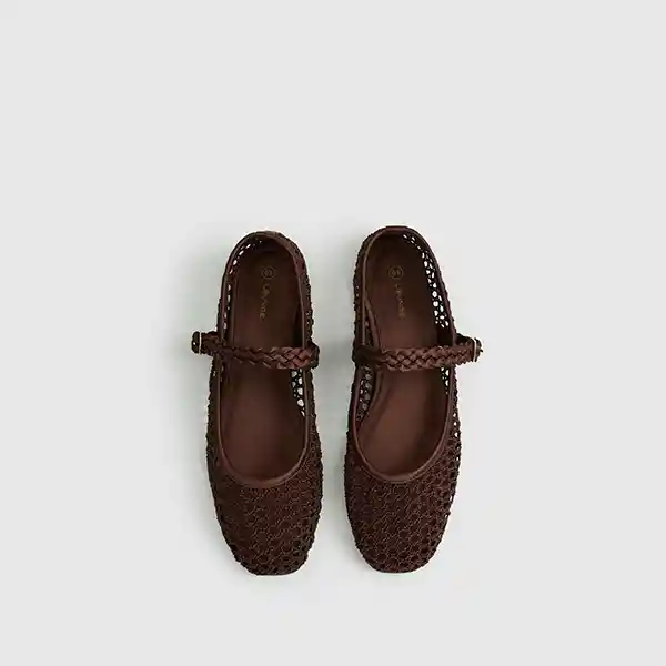 Sandalias Ballerina Tejida 40 Café