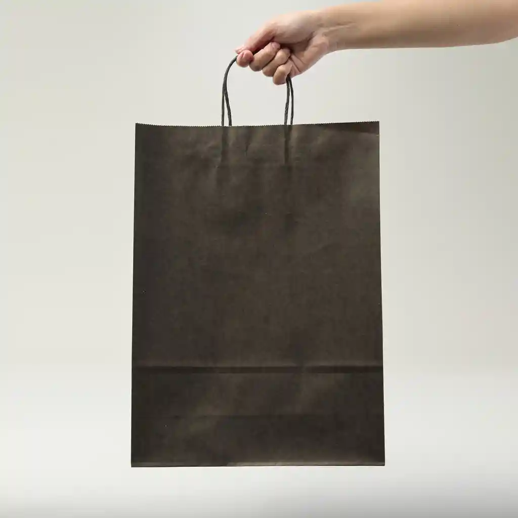 Bolsa De Papel Kraft Negra | 41x30x12 (cm)
