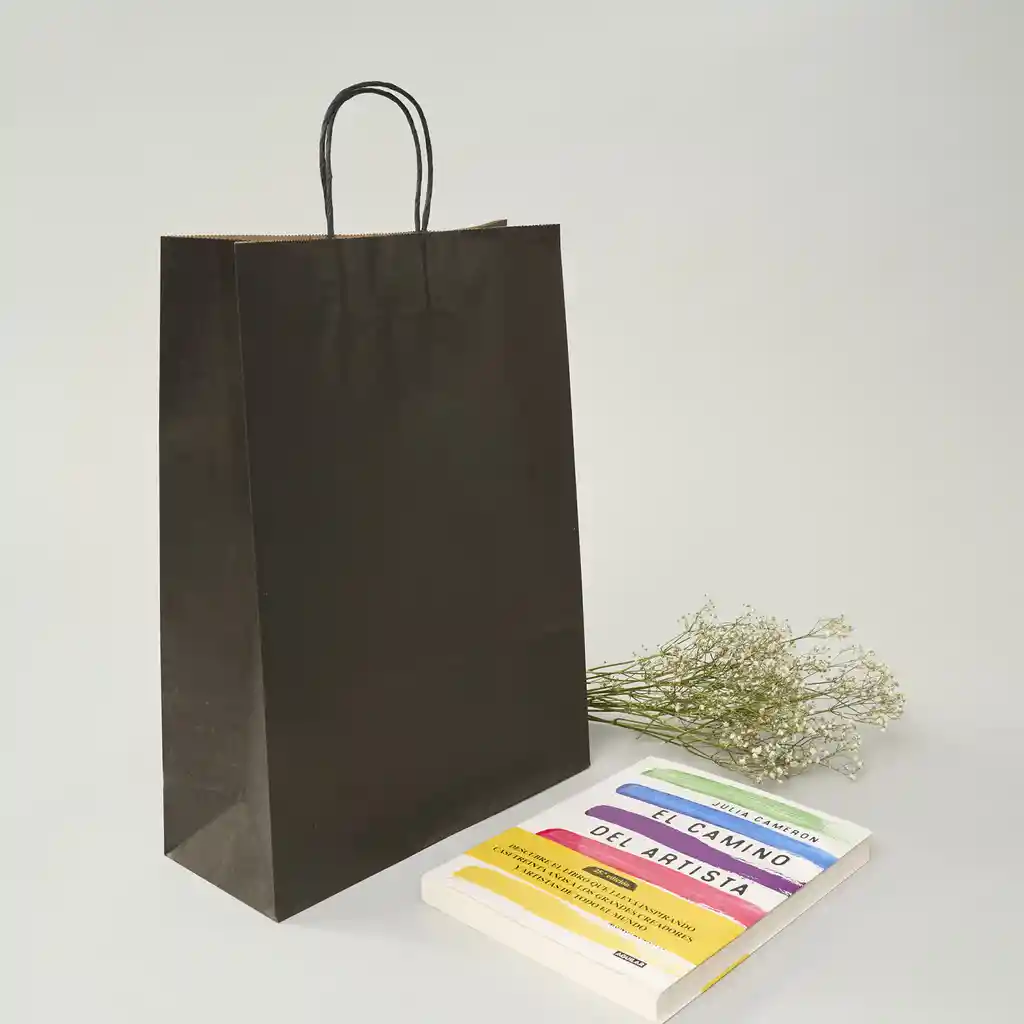 Bolsa De Papel Kraft Negra | 41x30x12 (cm)