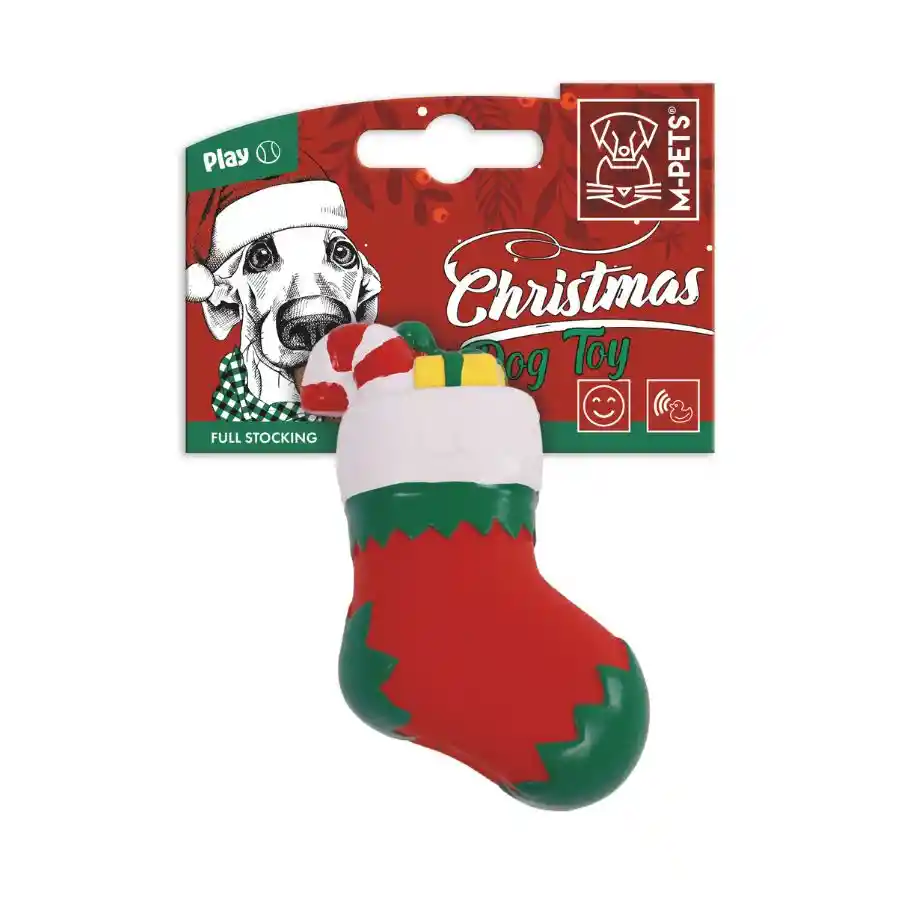 Juguete Navideño Para Perros - Calcetín Lleno Para Perros