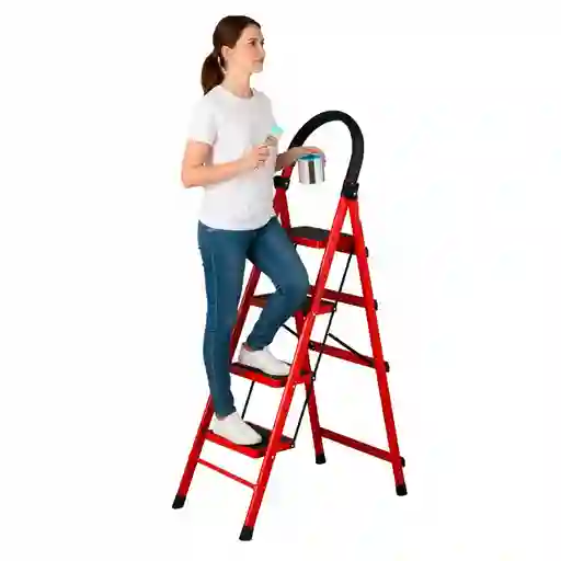 Escalera Plegable 4 Escalones Resistente Escala Ferreteria Hogar