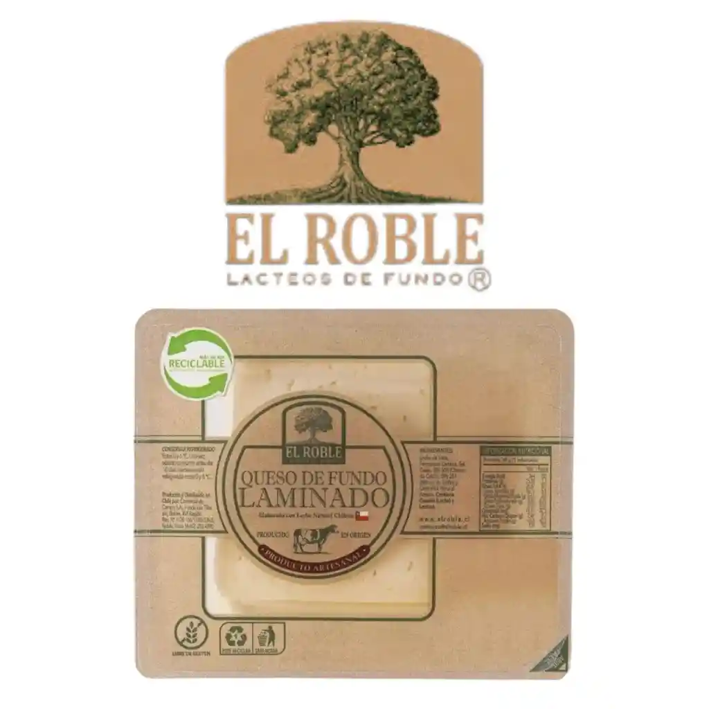 Queso De Fundo Laminado El Roble 250 Gr