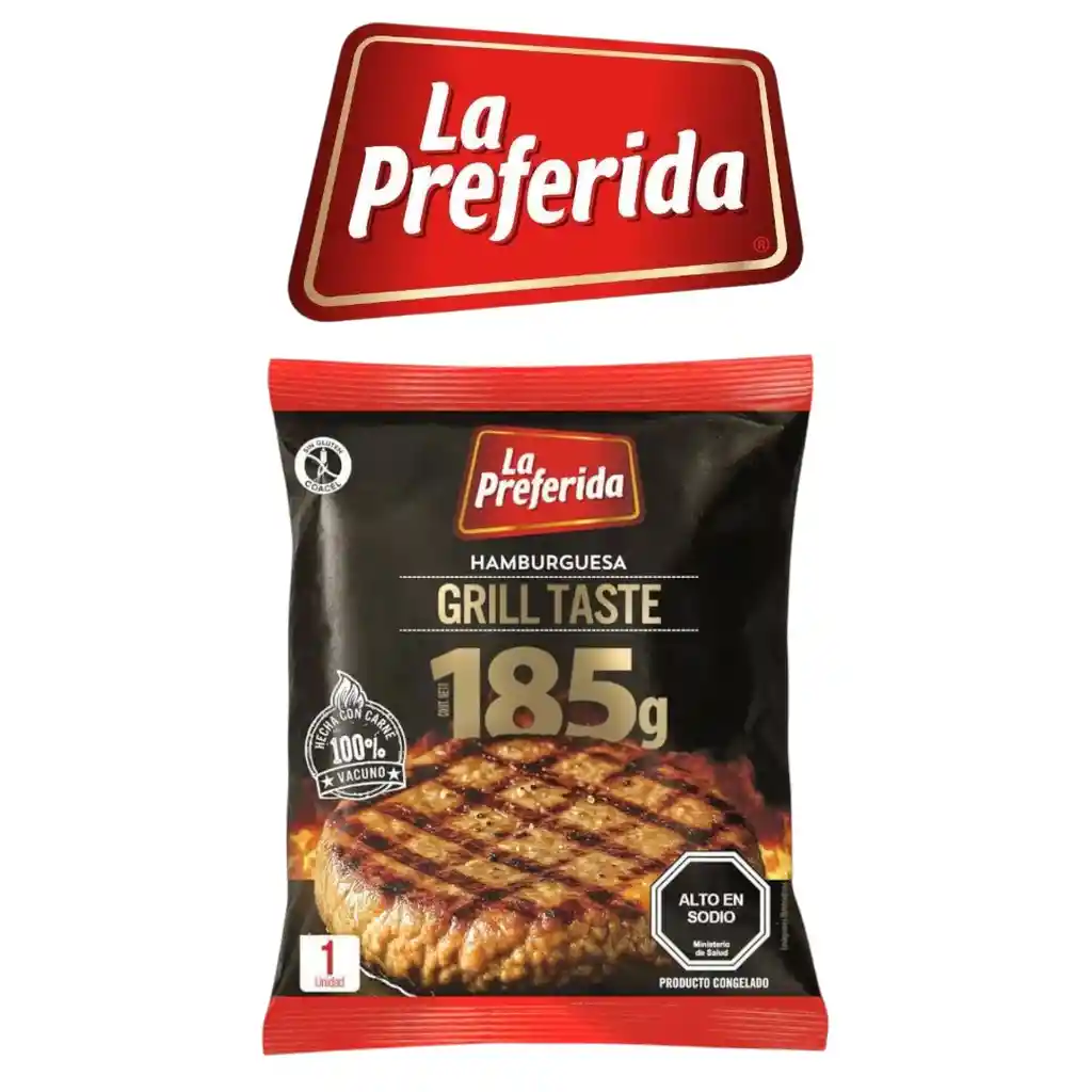 Hamburguesa Grill Taste La Preferida 185gr