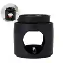 Porta Vela Difusor Quemador Aceite De Cerámica Negro Hogar Aromaterapia