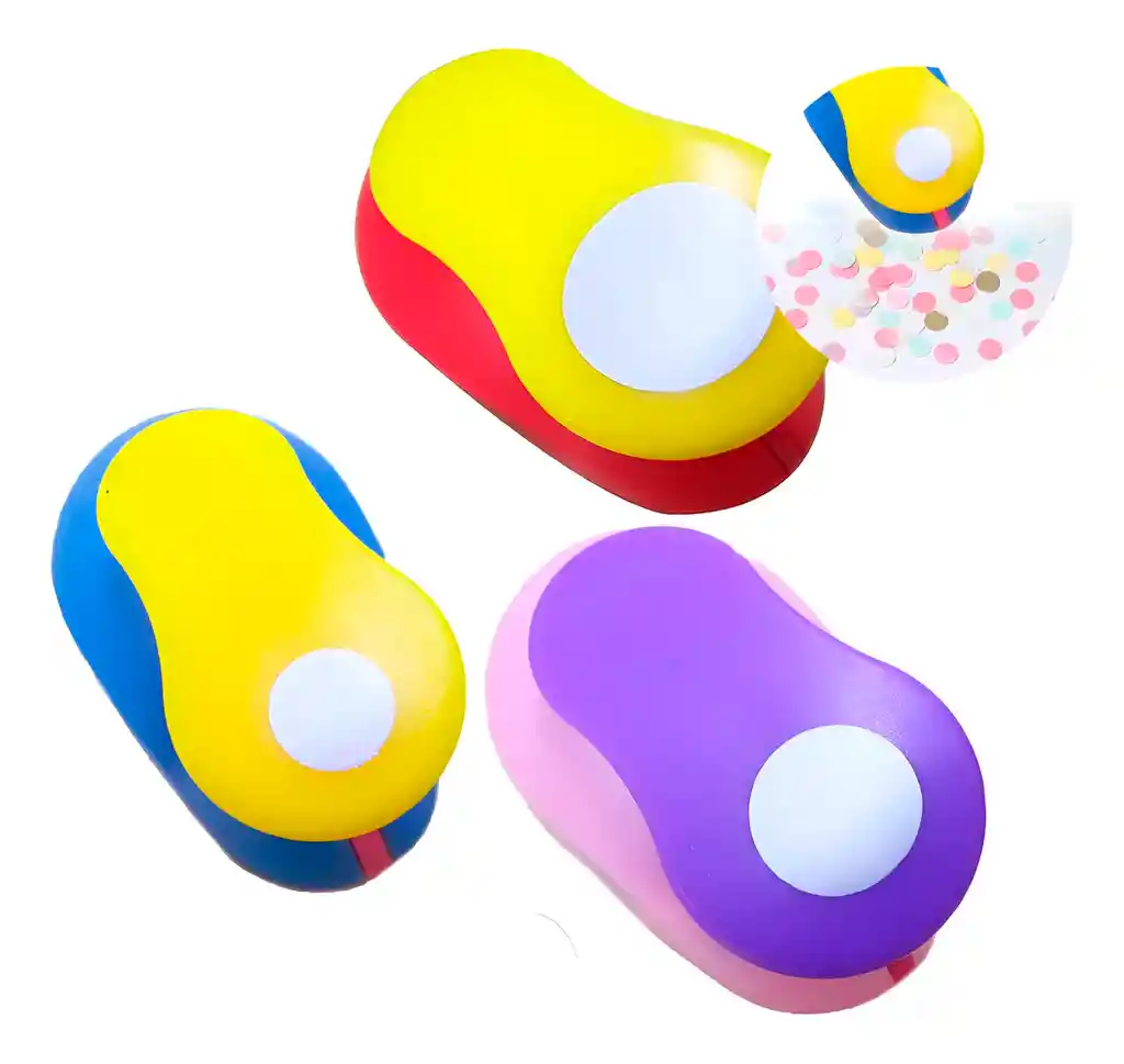 3 Perforadoras De Papel Circular Agujeros Manualidades Arte