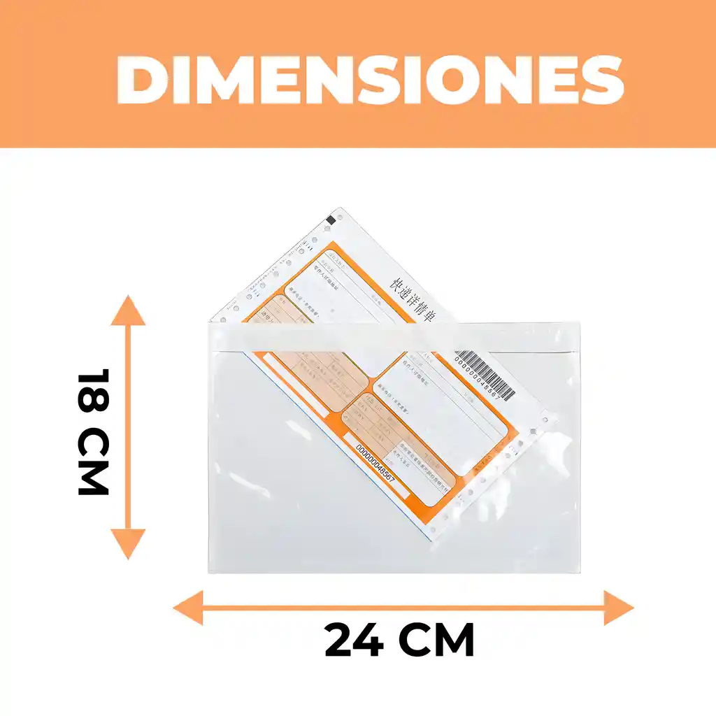 100 Bolsas Plasticas Oficio Embalaje Transparente Para Envíos 18 X 24 Cm