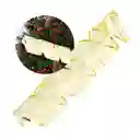 3 Cintas #2 Decorativas Navideña Dorada Arbol Hogar Oficina 6.3 Cm X 2.7 M