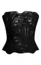 Corset Top Negro Floral Xl
