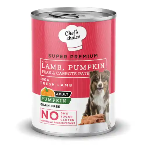 Display 12 Latas Chef´s Choice Perros Grain Free Cordero Y Zapallo 400 G