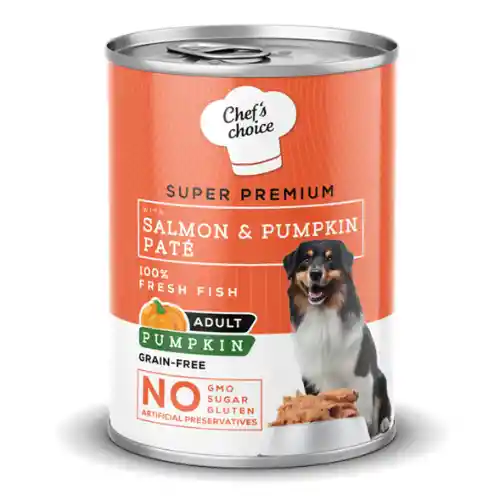 Display 12 Latas Chef´s Choice Perros Grain Free Salmon Y Zapallo 400 G