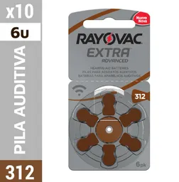 Pila De Audifono 312 Rayovac