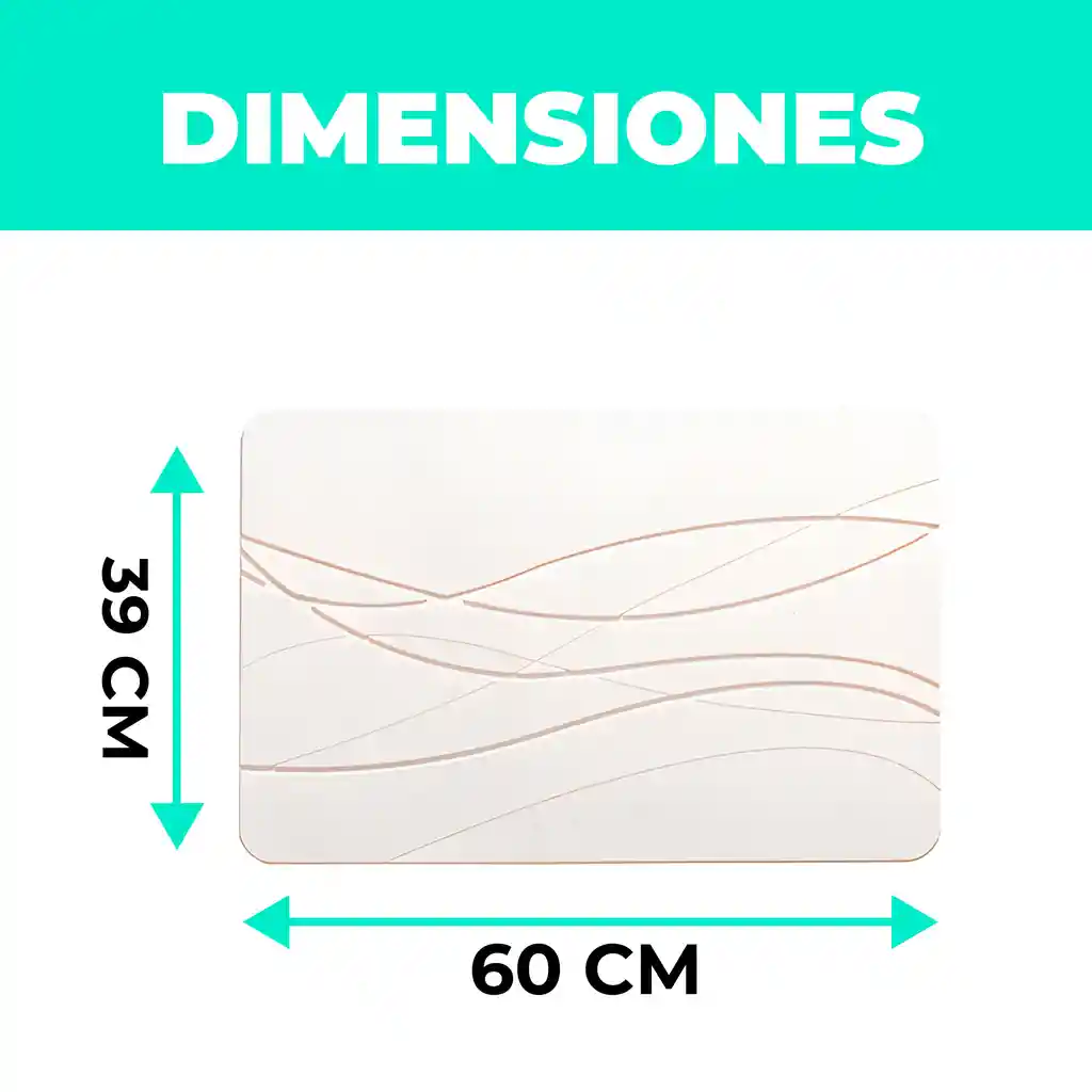 Alfombra Salida De Baño Absorbente Piedra Diatomita 60x39cm