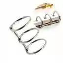 20 Anillas Encuadernación 3 Ganchos Plata 2.2 X 1.5 Cm