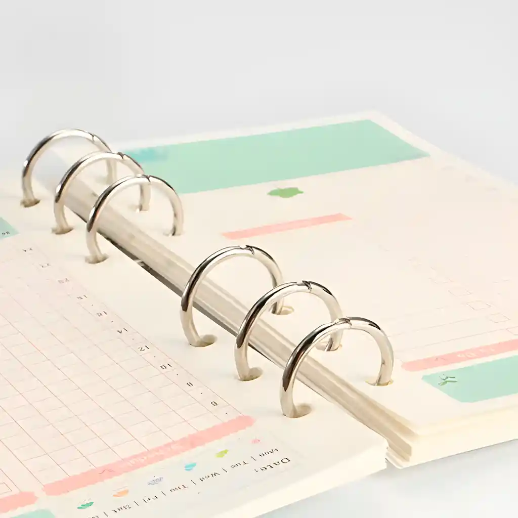 20 Anillas Encuadernación 3 Ganchos Plata 2.2 X 1.5 Cm