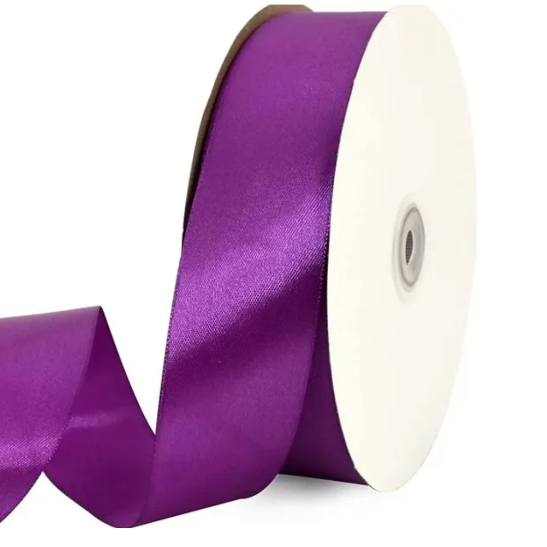 Cinta Genero Raso Satín 2.5cm X 20mtrs Morado - Rappi