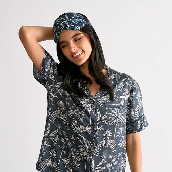 Antifaz Para Dormir Dreamy Palmeras Azul