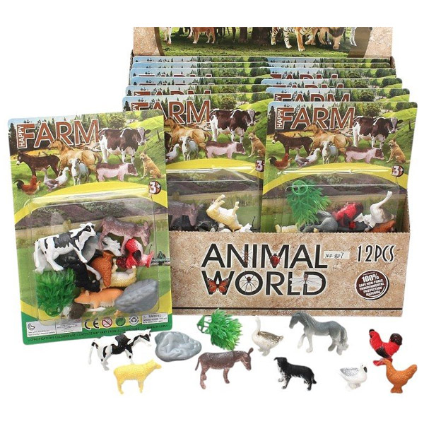 Display Animales De La Granja Pvc - Rappi