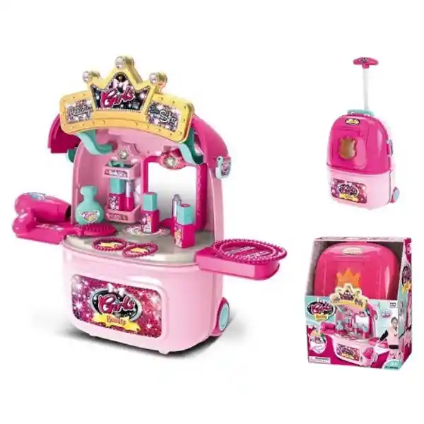 Juego De Tocador En Mochila C/ruedas