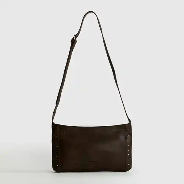 Cartera Bandolera Boho Cruzada Tachas Café