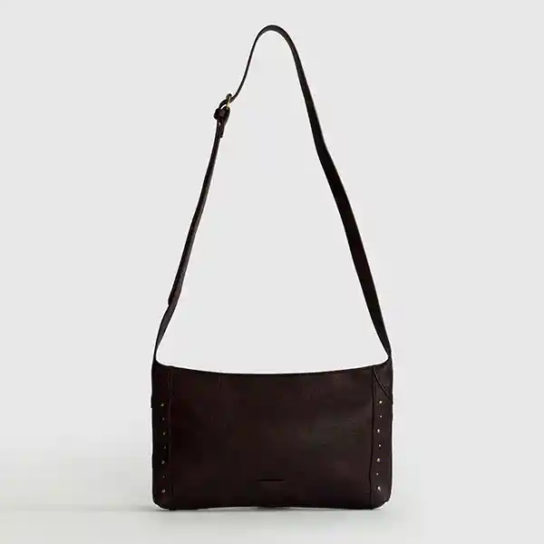 Cartera Bandolera Boho Cruzada Tachas Burdeo