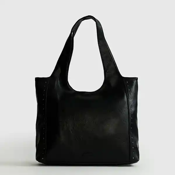 Bolso Boho Handle Grande Tachas Negro