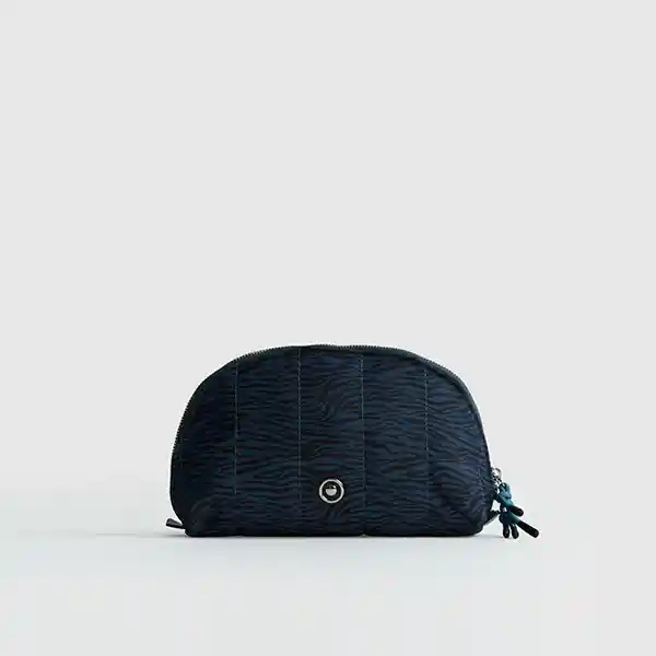 Estuche Street Medialuna Nylon Animal Print Rosado