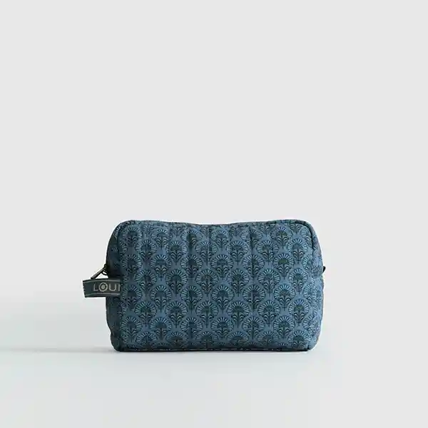 Cosmetiquero Boho India Print Étnico Nylon Celeste