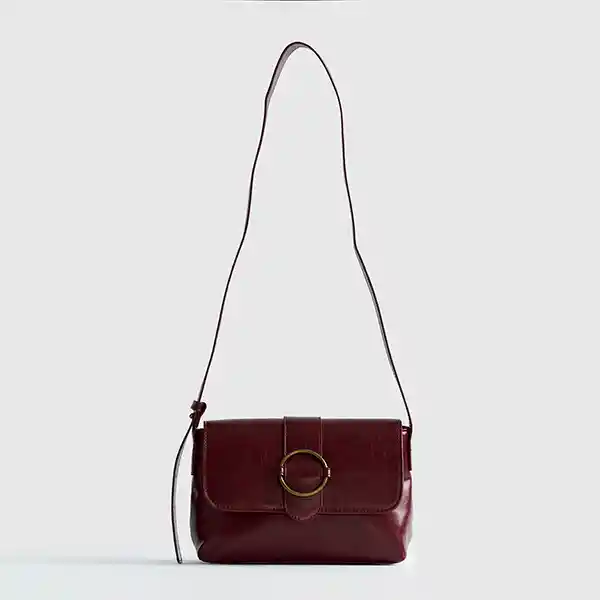 Cartera Bandolera Boheme Argolla Burdeo