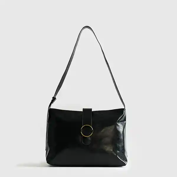 Cartera De Hombro Boheme Argolla Negro