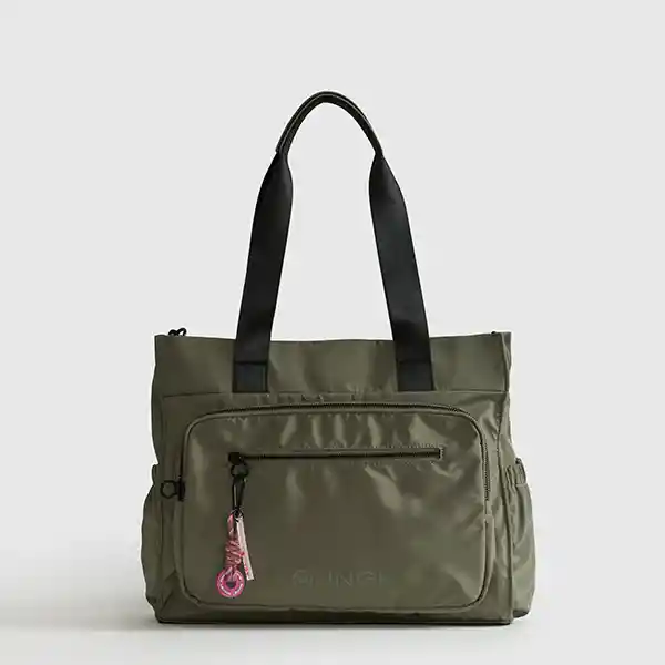 Bolso Back To School Nylon Strap Ajustable Computador Verde Musgo