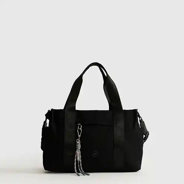 Cartera Bandolera Street Nylon Strap Gruesos Llavero Negro