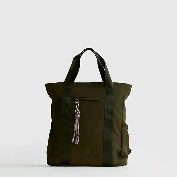 Mochila Notebook Parka Straps Gruesos Llavero Verde