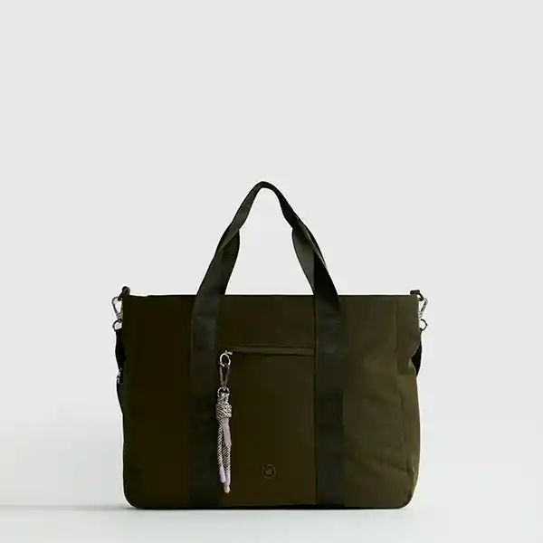 Cartera De Hombro Notebook Nylon Straps Gruesos Llavero Verde