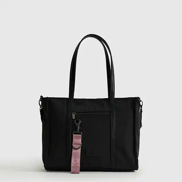 Bolso Back To School Hombro Notebook Nylon Negro