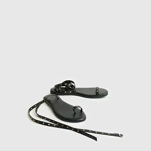 Sandalias Paradiso Tachas 35 Negro