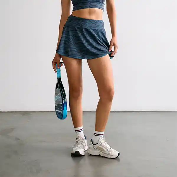 Falda Short Active Cebra M Verde Petróleo